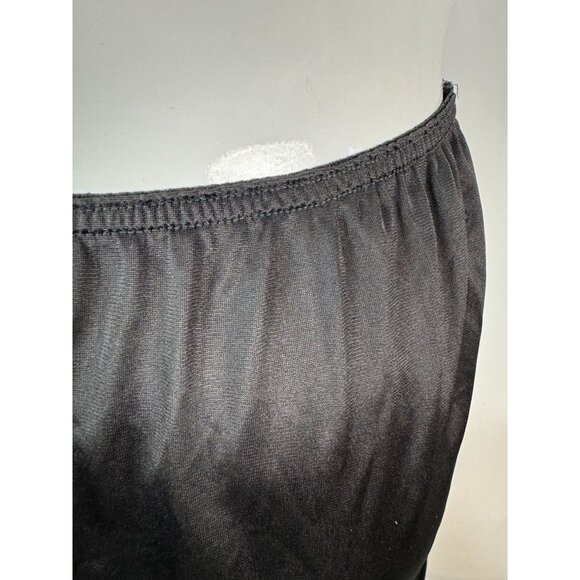 Vintage Vanity Fair Black Half Slip Size Small With Lace Trim & Elastic Waist - Picture 5 of 16